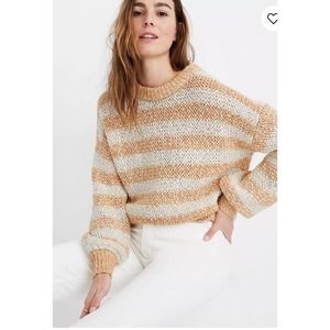 Madewell Baez Pullover Sweater in Stripe Size xxs